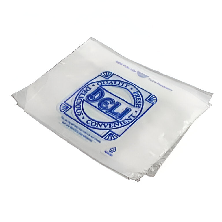 Fantapak - 10.5" x 8" Polyethylene Flip Top Closure Stock Print Deli Bag, Pack of 1000 - 010110
