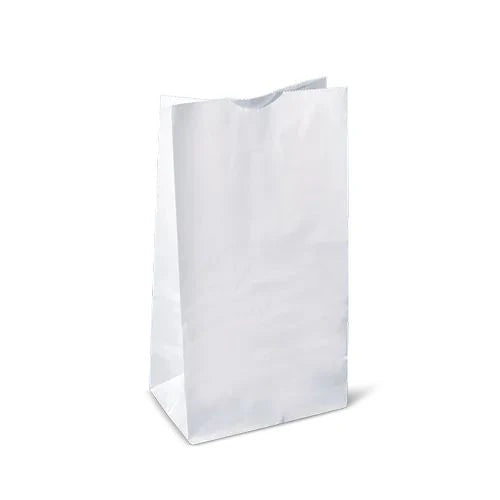 RiteEarth - 4 Lb Plain White Paper Bag, Pack of 2000 - REPB040W