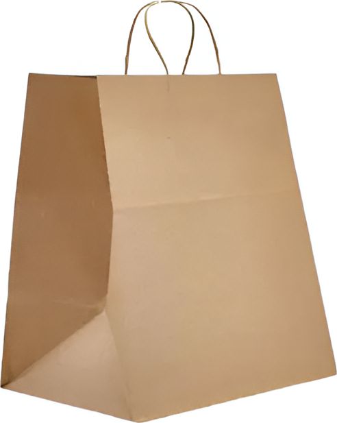 14" x 10" x 15.75" Paper Kraft Twist Bag, 200/Cs - 141015K