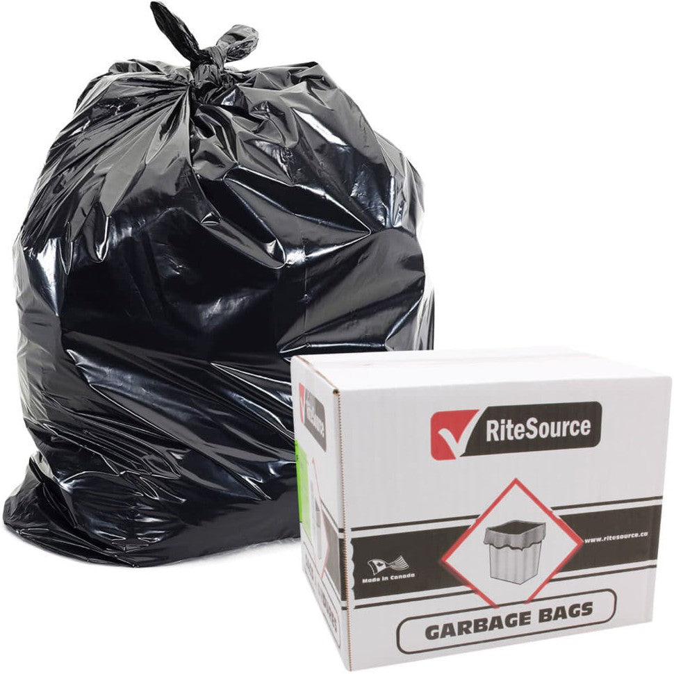 RiteSource - 35" x 50" Strong Black Garbage Bags, 200/cs - L3550SB